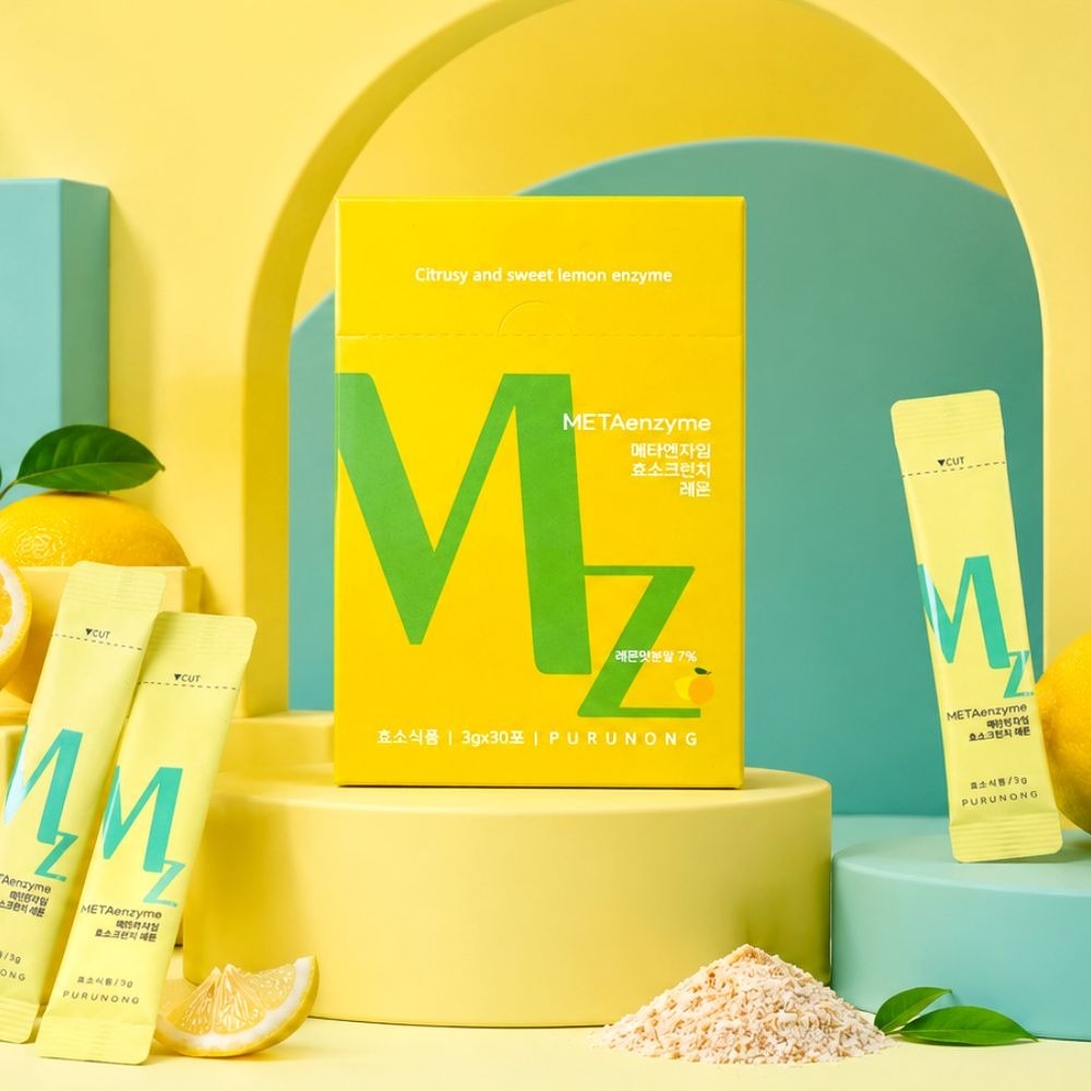MZ 효소크런치 곡물효소 발효효소 효소스틱 레몬팝핑맛 30포